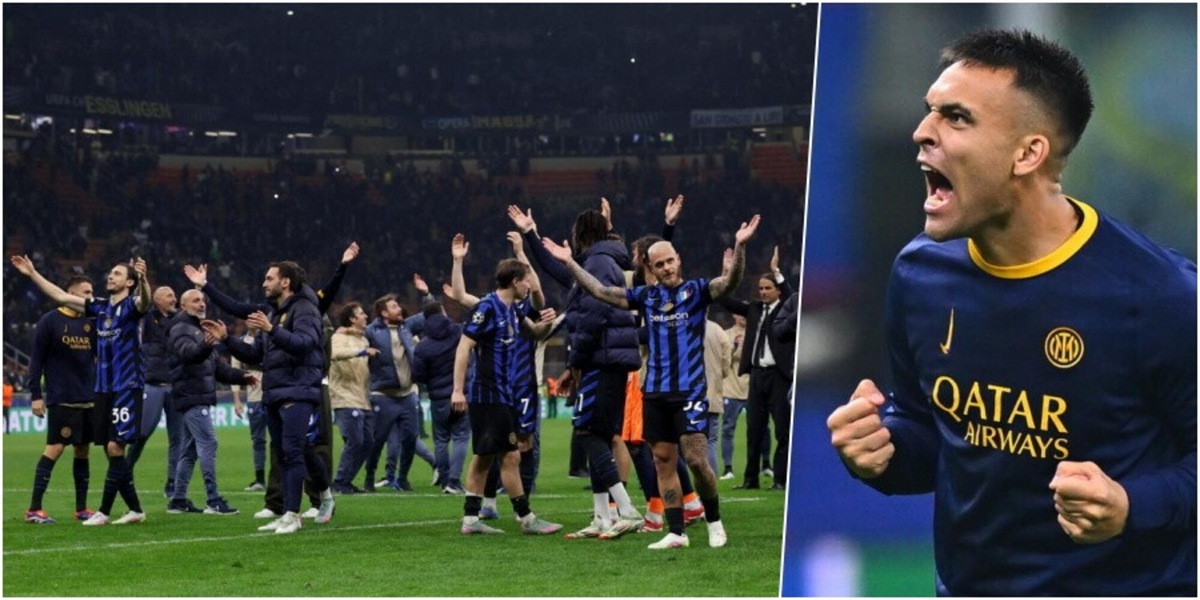 Delirio Inter, giocatori pazzi di gioia in campo dopo la vittoria contro il Barcellona