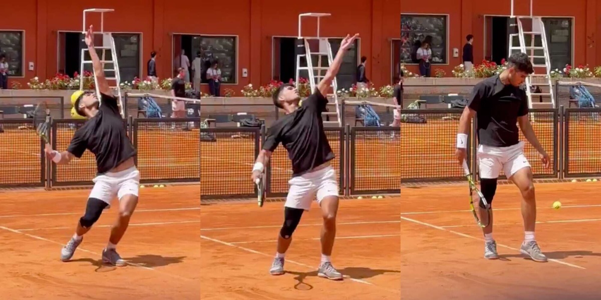Alcaraz si allena con una protezione alla coscia destra: ecco le sue condizioni