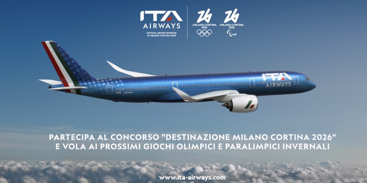 ITA Airways official airline sponsor dei Giochi Olimpici e Paralimpici di Milano Cortina 2026