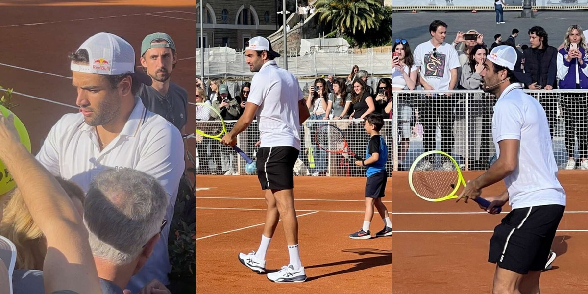 Berrettini, la fumata bianca durante lo show a Piazza del Popolo: "Eletto il Papa? Non sono io"