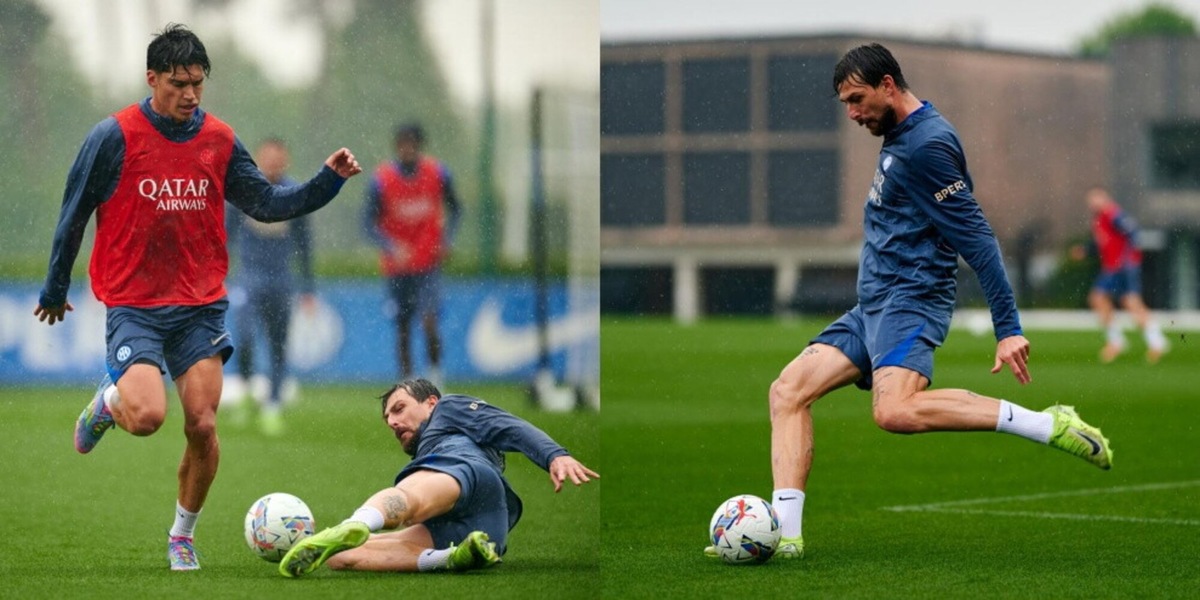 Inter, Acerbi è ancora in clima Champions: scatenato in allenamento