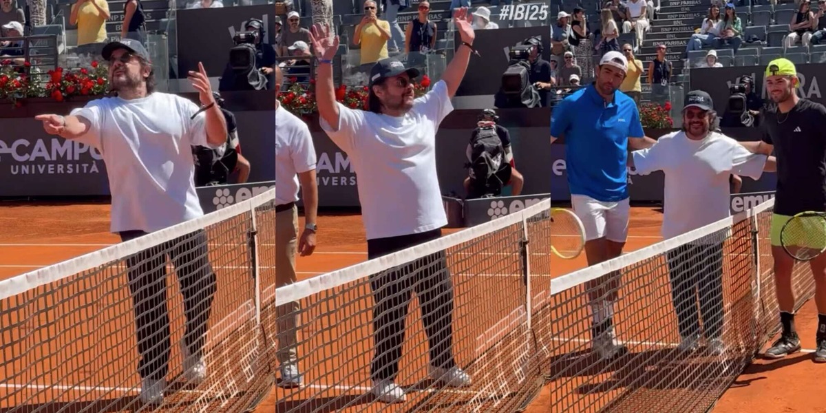 C'è un supereroe per il sorteggio di Berrettini: che show al Centrale!