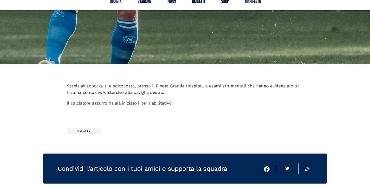 Napoli, infortunio Lobotka: finale di stagione a rischio