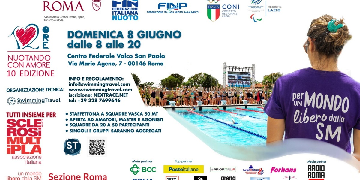 12 Ore Nuotando con AmOre  per AISM Domenica 8 Giugno 2025