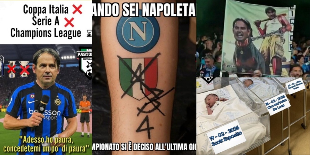 Inzaghi alla "Totti", McTominay che "battezza" tutti i futuri bambini: il Napoli Campione d'Italia scatena le ironie social