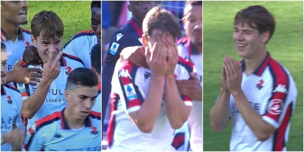 Venturino scoppia a piangere dopo il primo gol in Serie A: cosa è successo in Bologna-Genoa