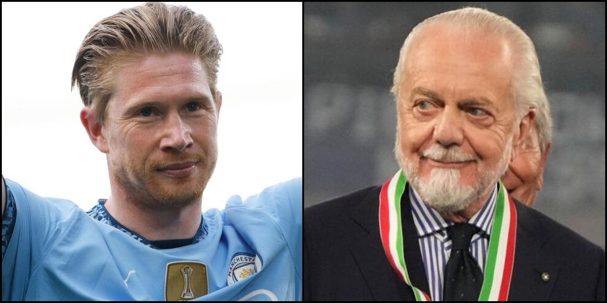 De Laurentiis, la rivelazione su De Bruyne al Napoli fa impazzire i tifosi. Poi parla dell'allenatore