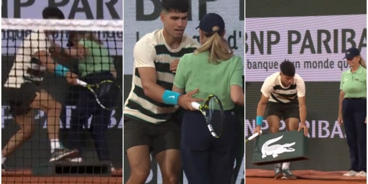 Alcaraz travolge la giudice di linea al Roland Garros: quello che fa dopo strappa gli applausi del pubblico