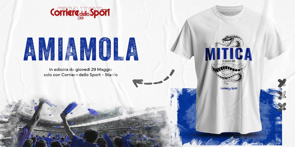 "Mitica", la tshirt dedicata ai nerazzurri è in edicola con il nostro quotidiano