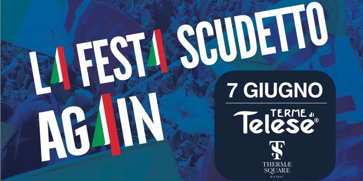Lo scudetto del Napoli fa colorare di azzurro le terme