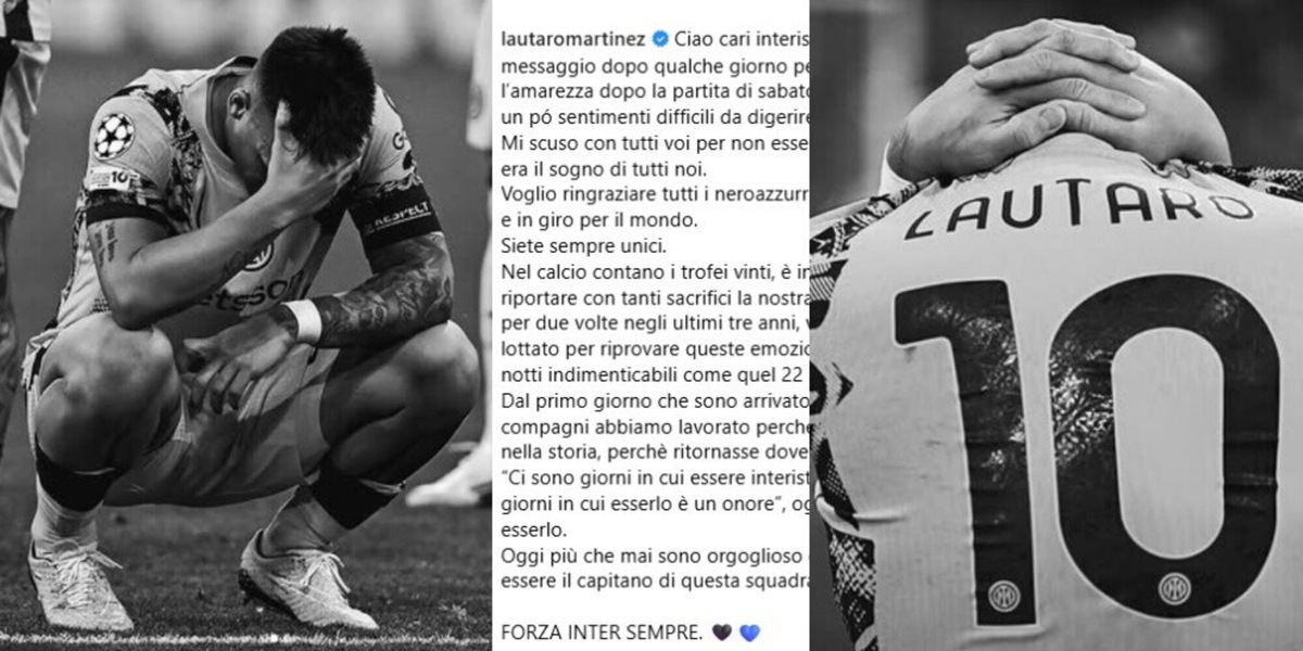 Lautaro e l'emozionante lettera social ai tifosi dell'Inter: "Vi chiedo scusa..."
