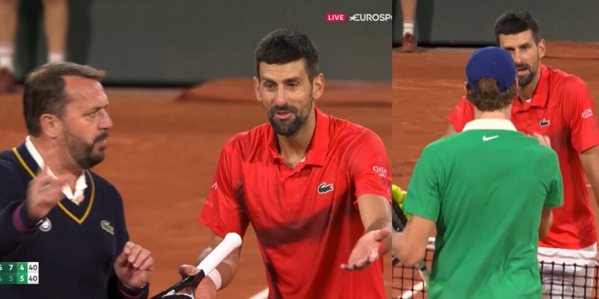 Djokovic non ci crede e protesta, interviene Sinner: "Stai sbagliando..."