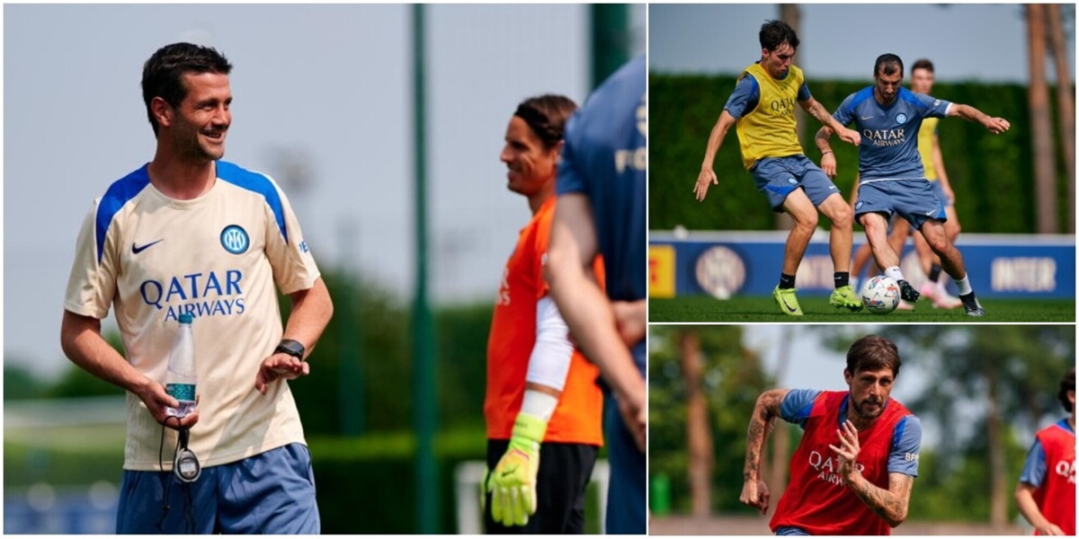 Chivu al primo allenamento da tecnico dell'Inter: obiettivo Mondiale per Club