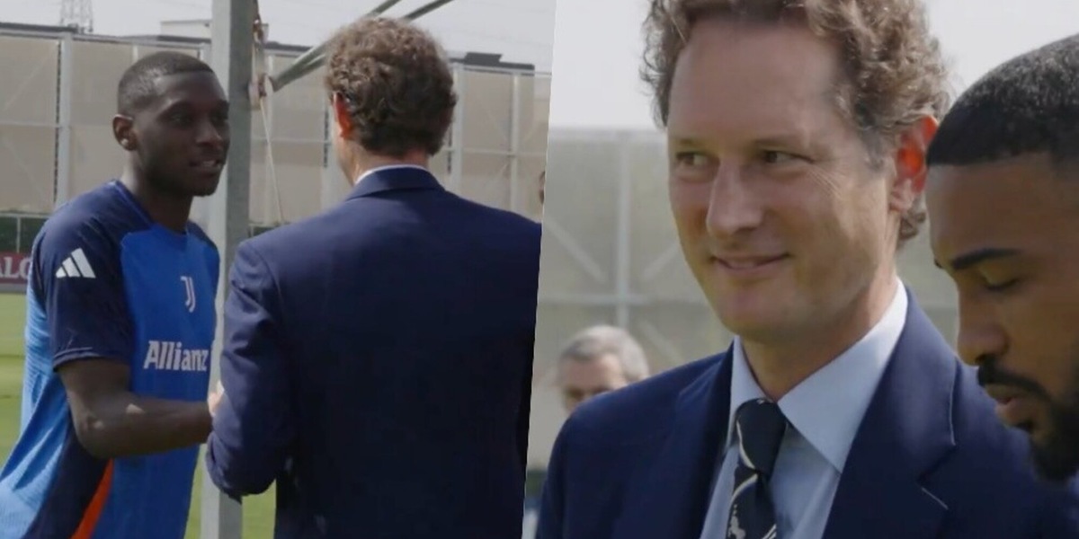 Juve, c'è Elkann alla Continassa: saluto ai giocatori e a Tudor