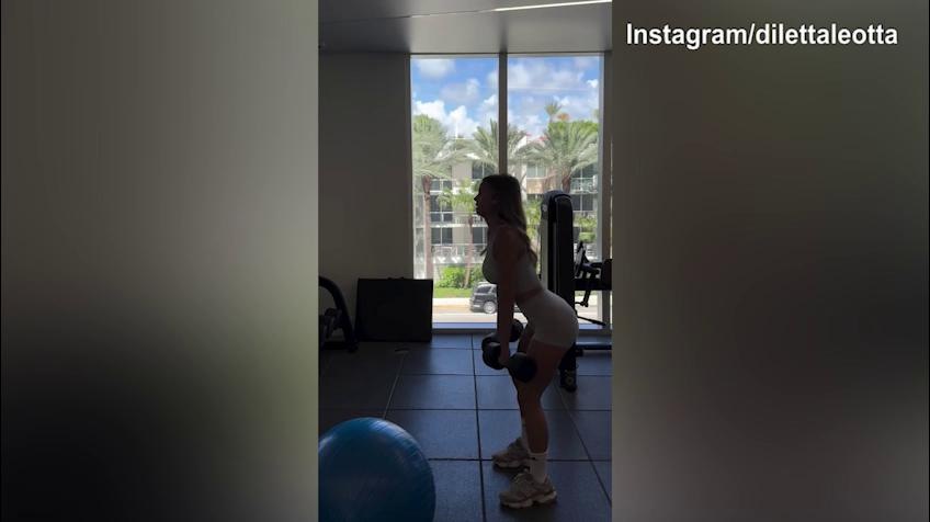 Diletta Leotta negli States per il Mondiale per Club, ma il lavoro in palestra prosegue...