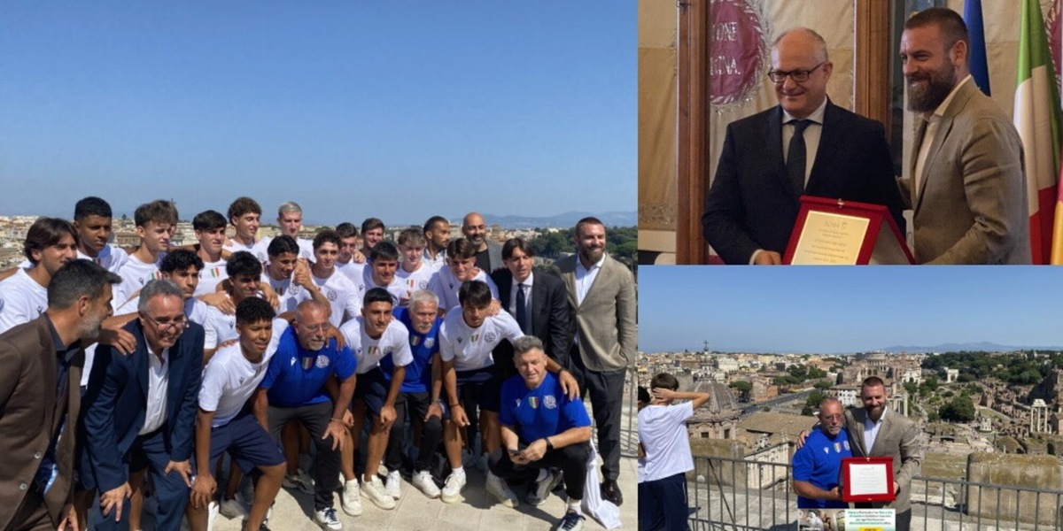 De Rossi in Campidoglio con l'Ostiamare: grande emozione per la prima vittoria da presidente