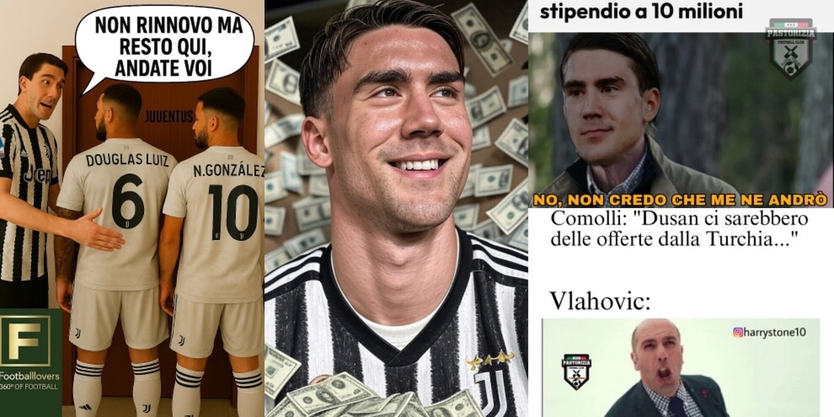 Tifosi della Juve spietati contro Vlahovic: le ironie spopolano sui social