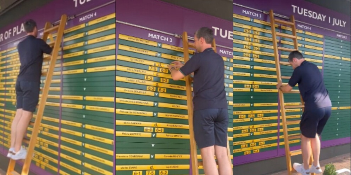 A Wimbledon il tempo si è fermato: il tabellone si aggiorna a mano come da tradizione