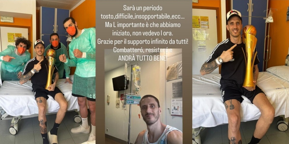 Achille Polonara vola a Valencia per curare la leucemia: "Combatterò, resisterò e andrà tutto bene"