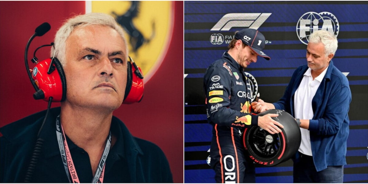 Mourinho si gode la Ferrari e premia anche Verstappen: che ospite d'onore a Silverstone