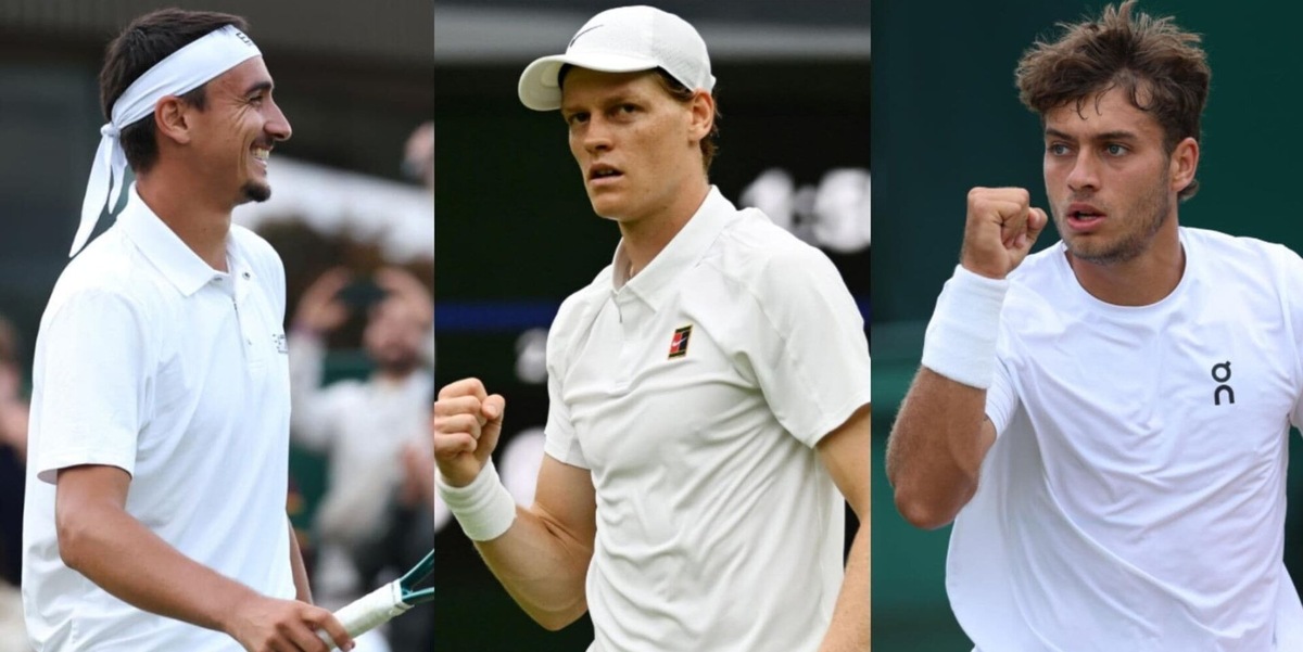 Sinner, Sonego, Cobolli e la statistica mai vista prima a Wimbledon: momento storico per l'Italia