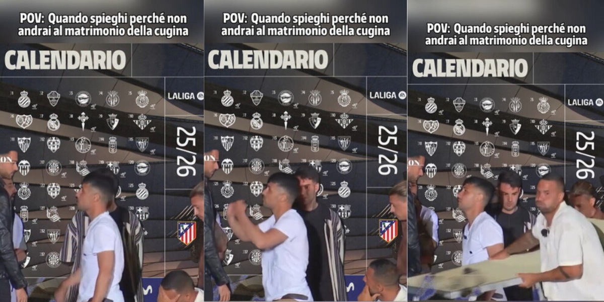 L'Atletico Madrid annuncia il calendario con un video di Alessio di Temptation Island: il post è virale