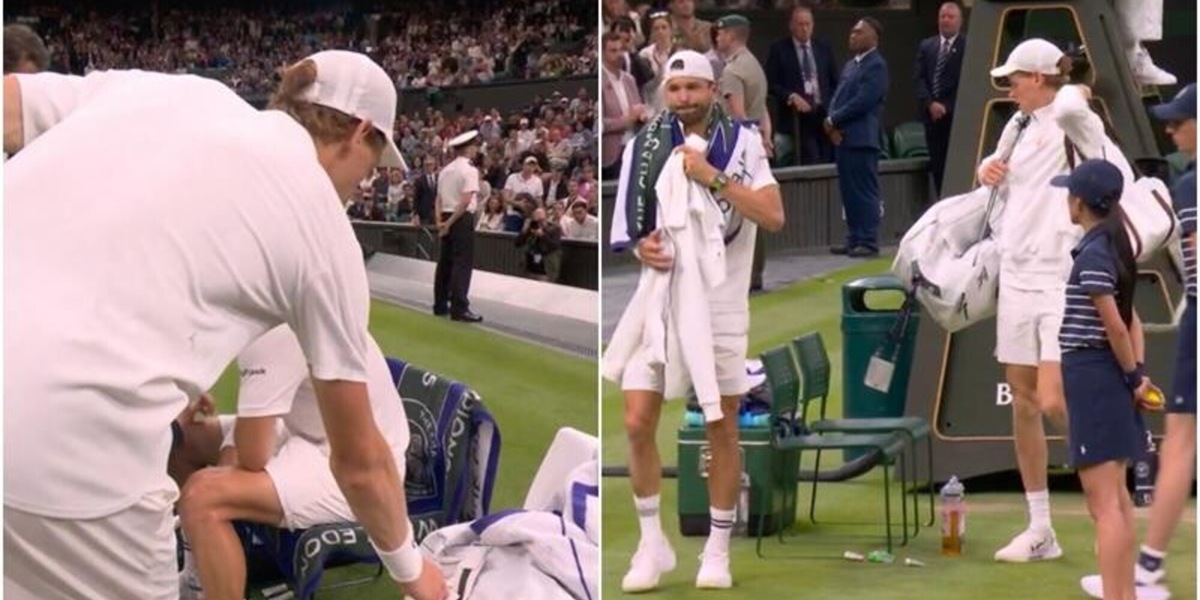 Dimitrov ko, il bellissimo gesto di Sinner non passa inosservato: lo scorta in panchina e...