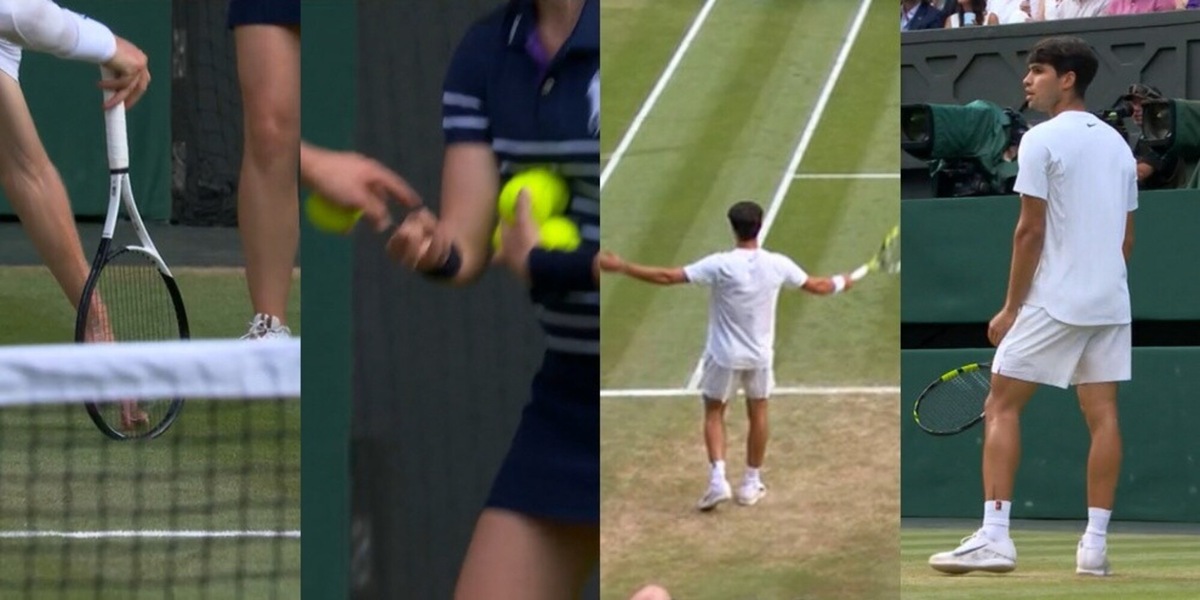 Incredibile a Wimbledon, vola un oggetto in campo vicino a Sinner: Alcaraz si spazientisce