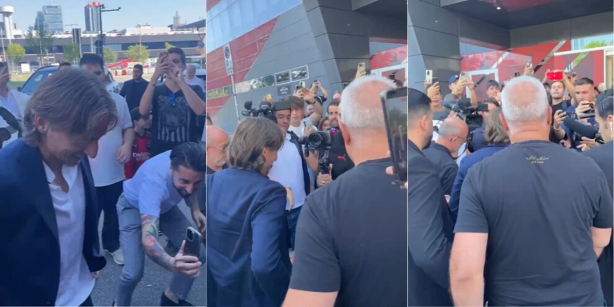 È Modric mania a Casa Milan: bagno di folla dei tifosi rossoneri