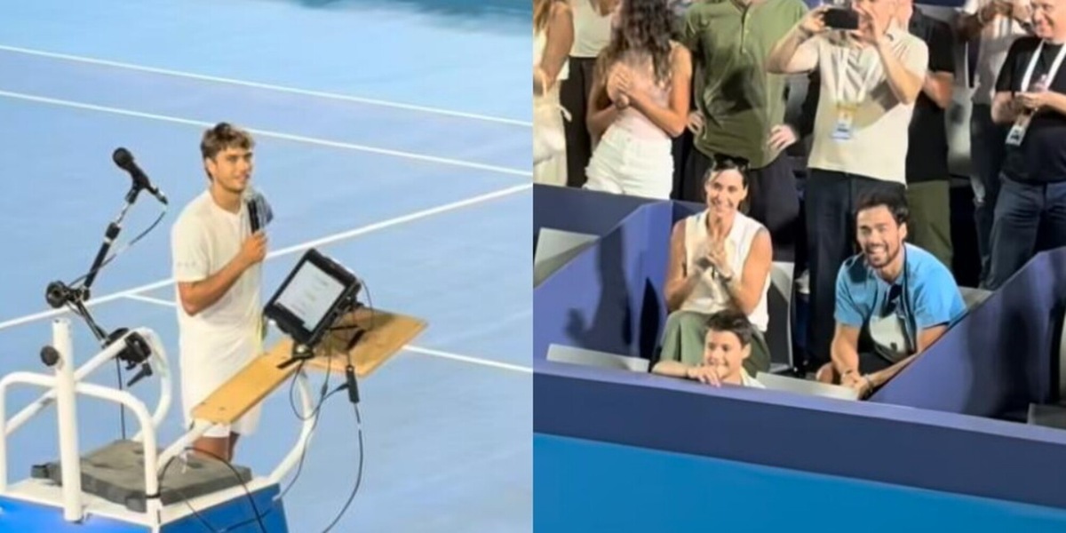 Cobolli e l'omaggio da brividi a Fognini in tribuna: "Grazie per tutto, Fabio". Poi scoppia a piangere