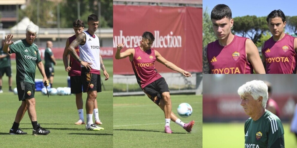 L'allenamento della Roma prima del Trastevere: assente Dovbyk