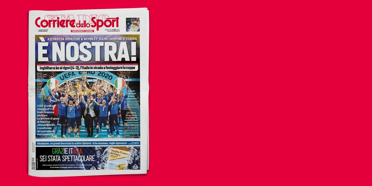 Vittoria Italia Europeo 2021: la copia anastatica è in edicola