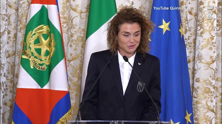 Girelli commossa davanti a Mattarella