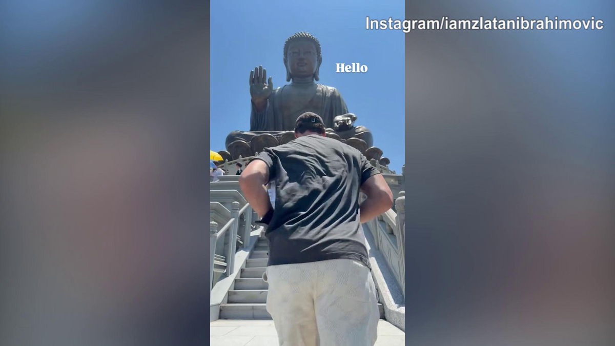 Milan: Ibra raggiunge di corsa il Tian Tan Buddha
