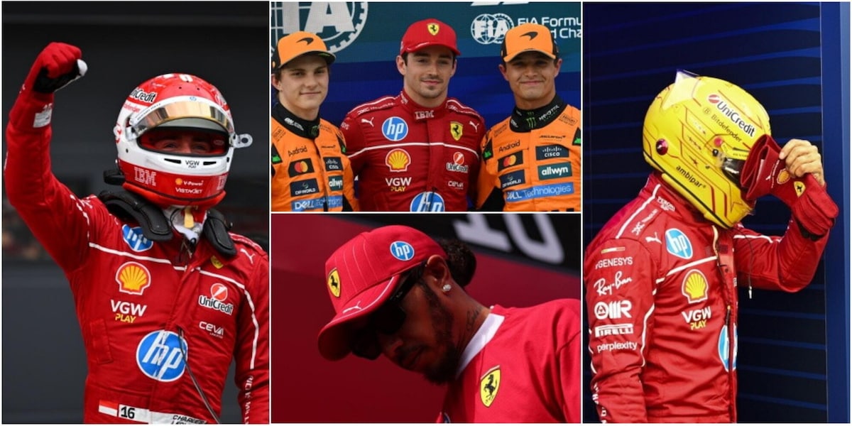 Ferrari, gioie e dolori a Budapest: Leclerc esulta per la pole, Hamilton affranto
