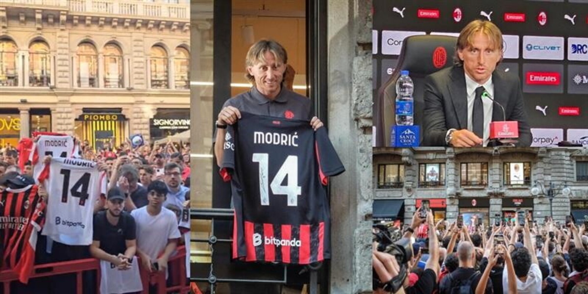 Modric, bagno di folla a Milano: "Boban il mio idolo, Allegri è un vincente. Il mio obiettivo è la Champions"