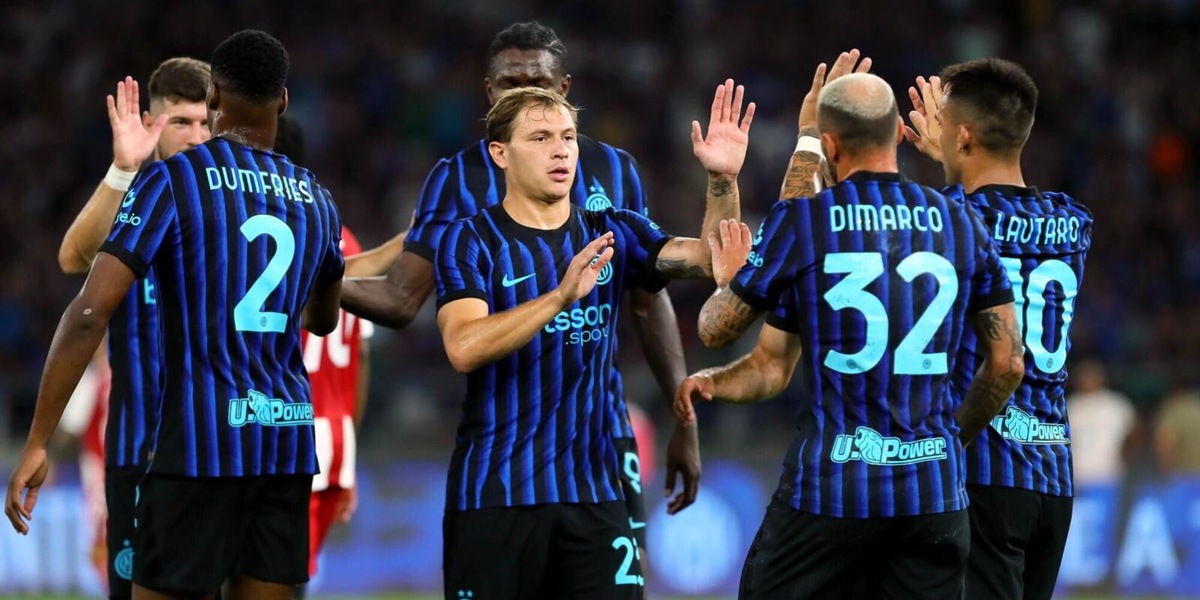 Inter ok con l'Olympiakos: Dimarco, gol e infortunio. A segno anche Thuram