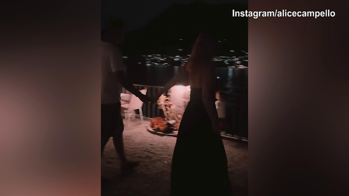 Alice Campello e Alvaro Morata, mano nella mano sul lago di Como