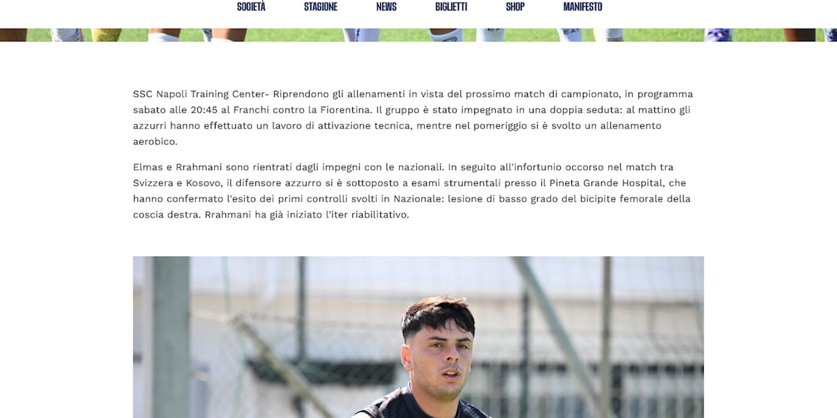 Napoli, lesione per Rrahmani: salta la Fiorentina, a rischio per il City