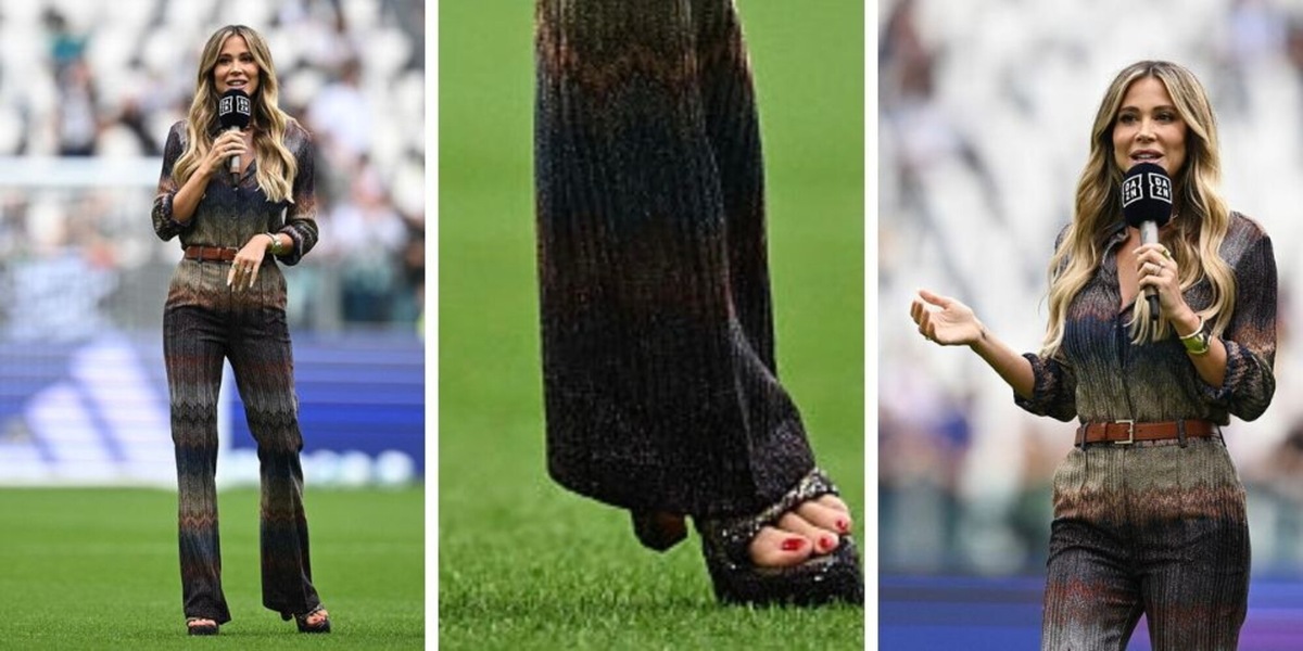Diletta Leotta, capelli lunghi e tacchi da urlo: fan in delirio allo Stadium