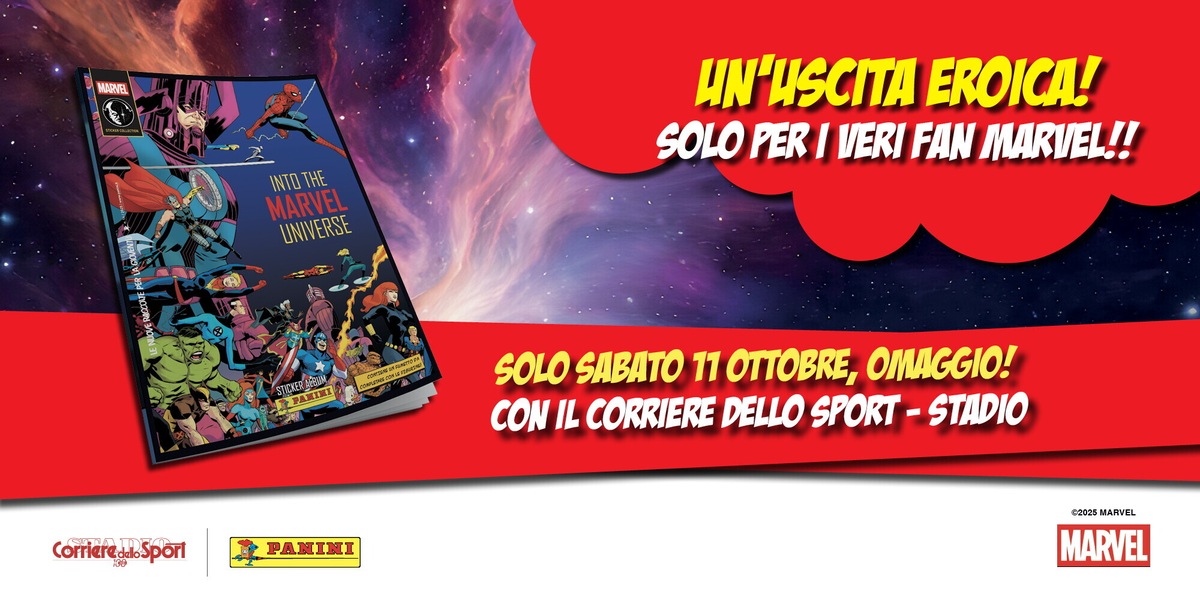 Album Marvel in edicola in omaggio con il Corriere dello Sport-Stadio e tante altre sorprese