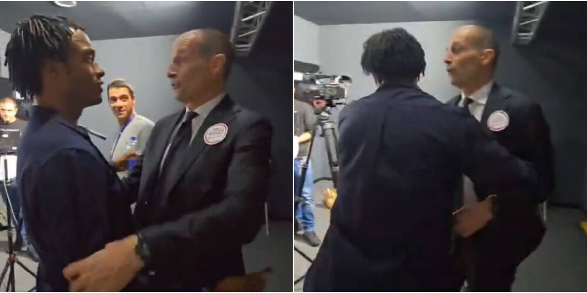 Siparietto tra Allegri e Cuadrado dopo Milan-Pisa: "Se c'ero io in porta te lo paravo!"