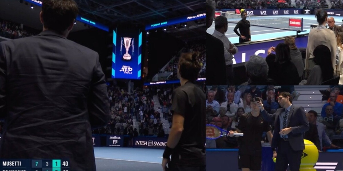 Musetti, interrotta improvvisamente la partita contro De Minaur: paura sugli spalti. Cos'è successo alle Atp Finals