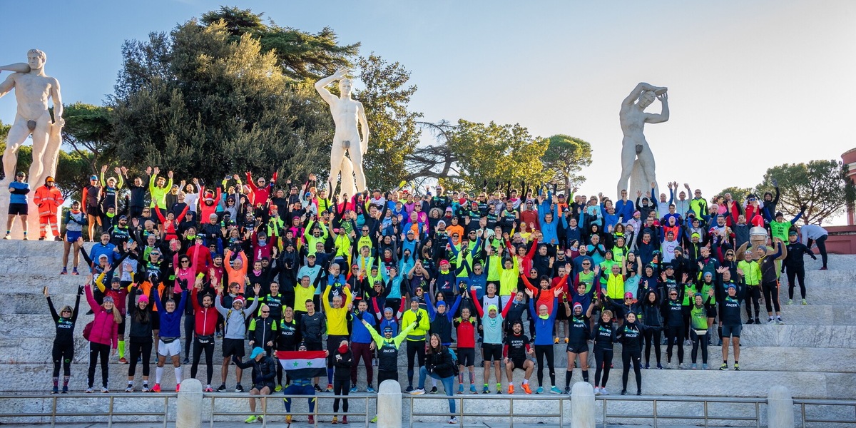 L'ex azzurra Franca Fiacconi e Lorenzo Lotti sabato al Get Ready della maratona di Roma