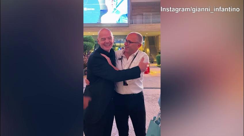 F1, Gianni Infantino in Qatar incontra Stefano Domenicali