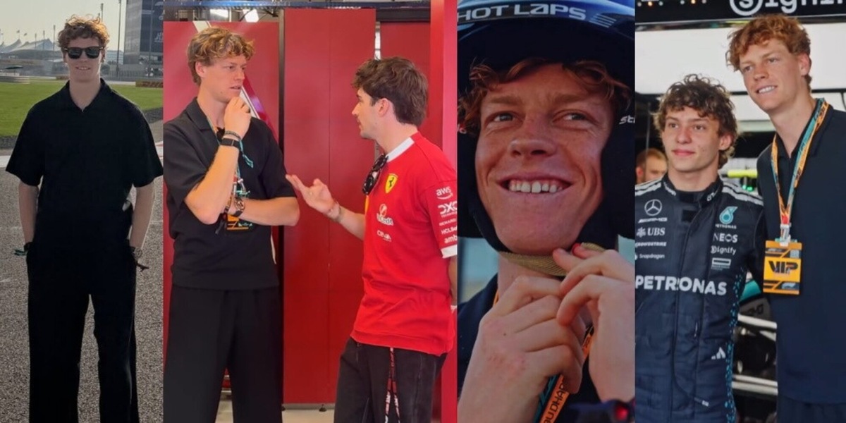 Al Gp di Abu Dhabi è Sinner mania: la chiacchierata con Leclerc e quella promessa mantenuta ad Antonelli