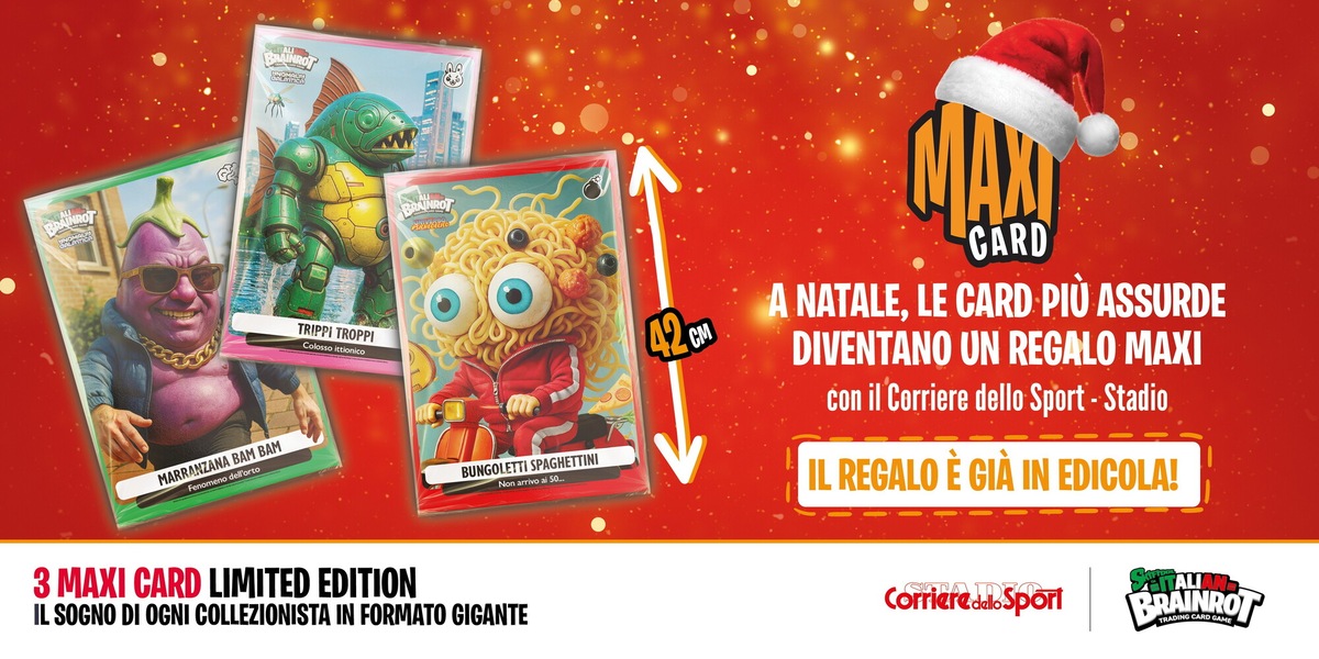 Maxi Card “Skifidol Italian Brainrot”, per la prima volta in edicola solo con il Corriere dello Sport–Stadio