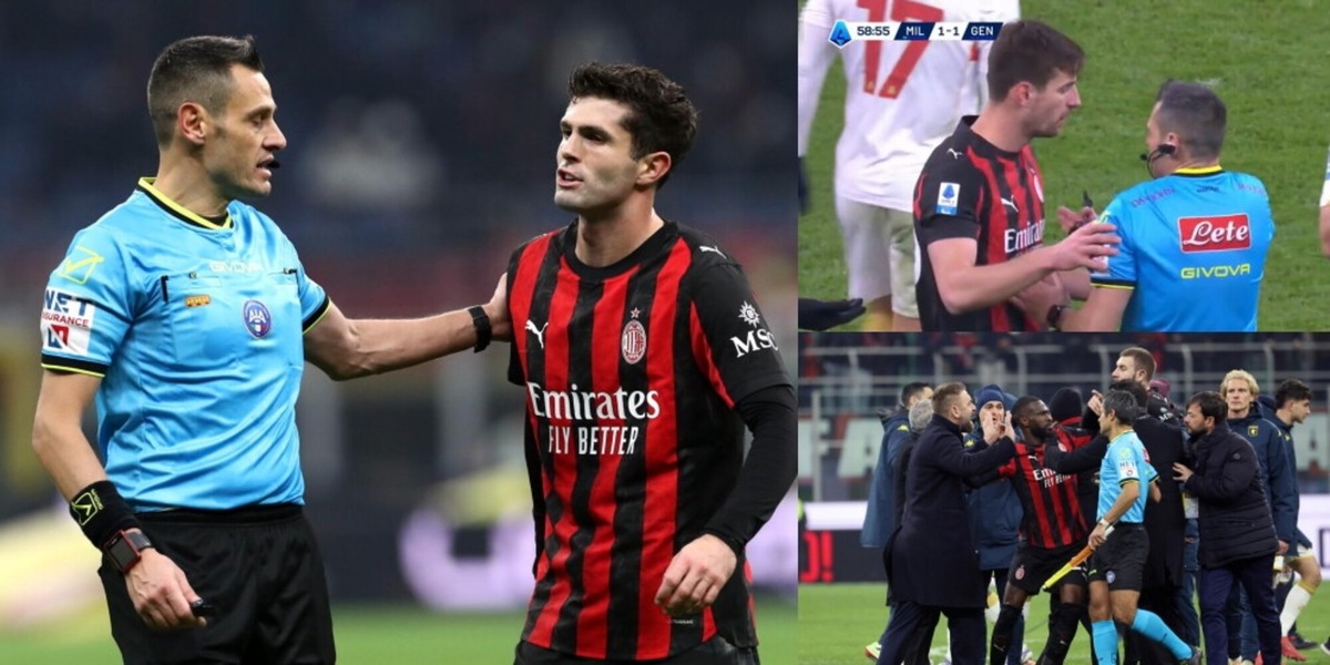 La moviola di Milan-Genoa: Mariani, penalty e no rigore giusti. Pulisic: è mano