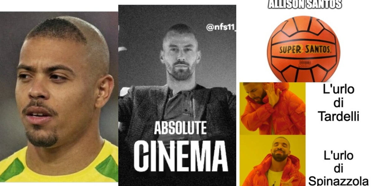 Malen come Ronaldo, il gol dell'ex Spinazzola e il super Santos: il pari tra Napoli e Roma scatena le ironie