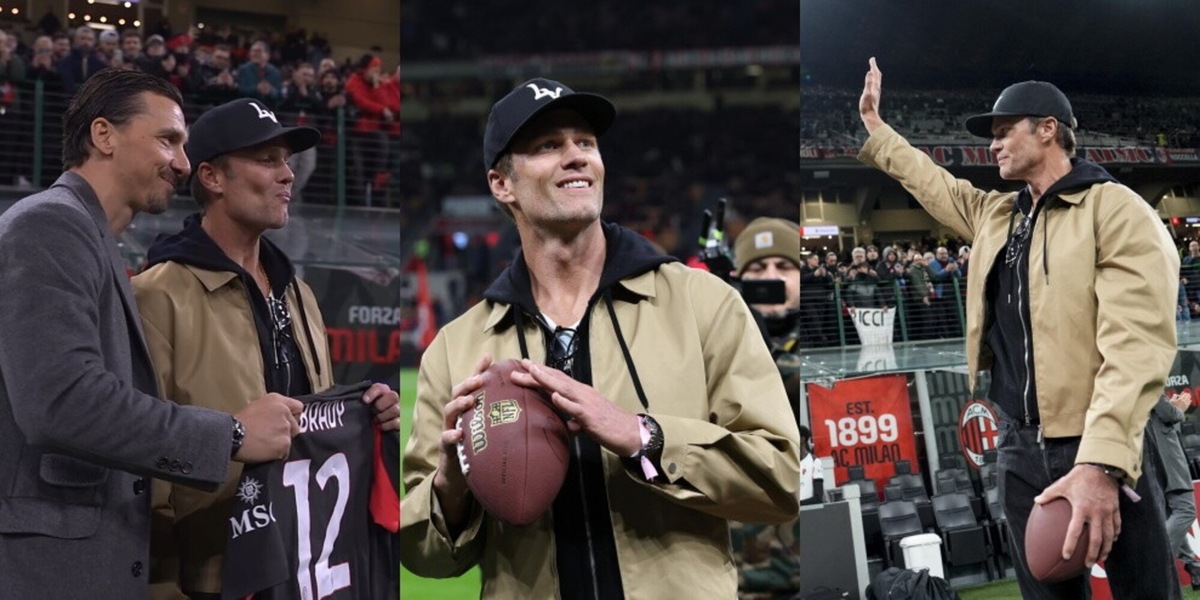 C'è Tom Brady a San Siro per Milan-Como e Ibrahimovic gli regala una maglia speciale